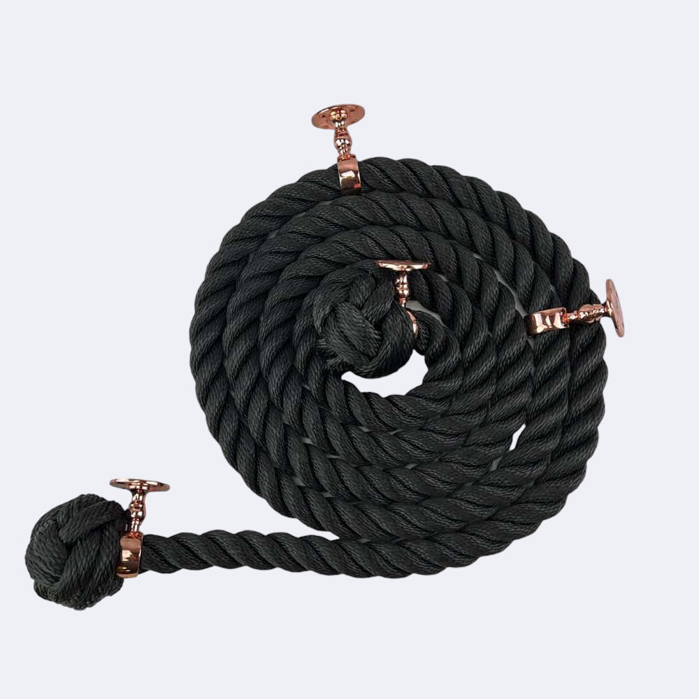 Synthetic Black Bannister Rope Configurator | Stair Ropes UK
