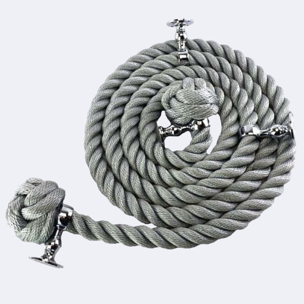 Synthetic Grey Bannister Rope Configurator | Stair Ropes UK