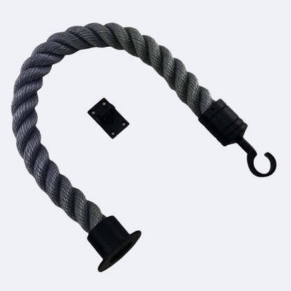 Synthetic Grey Barrier Rope With Cup End, Hook & Eye Plate