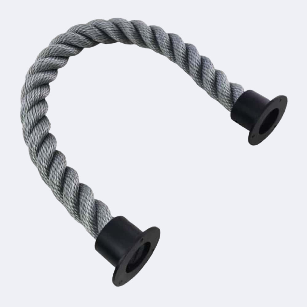 Synthetic Grey Barrier Rope With Cup Ends