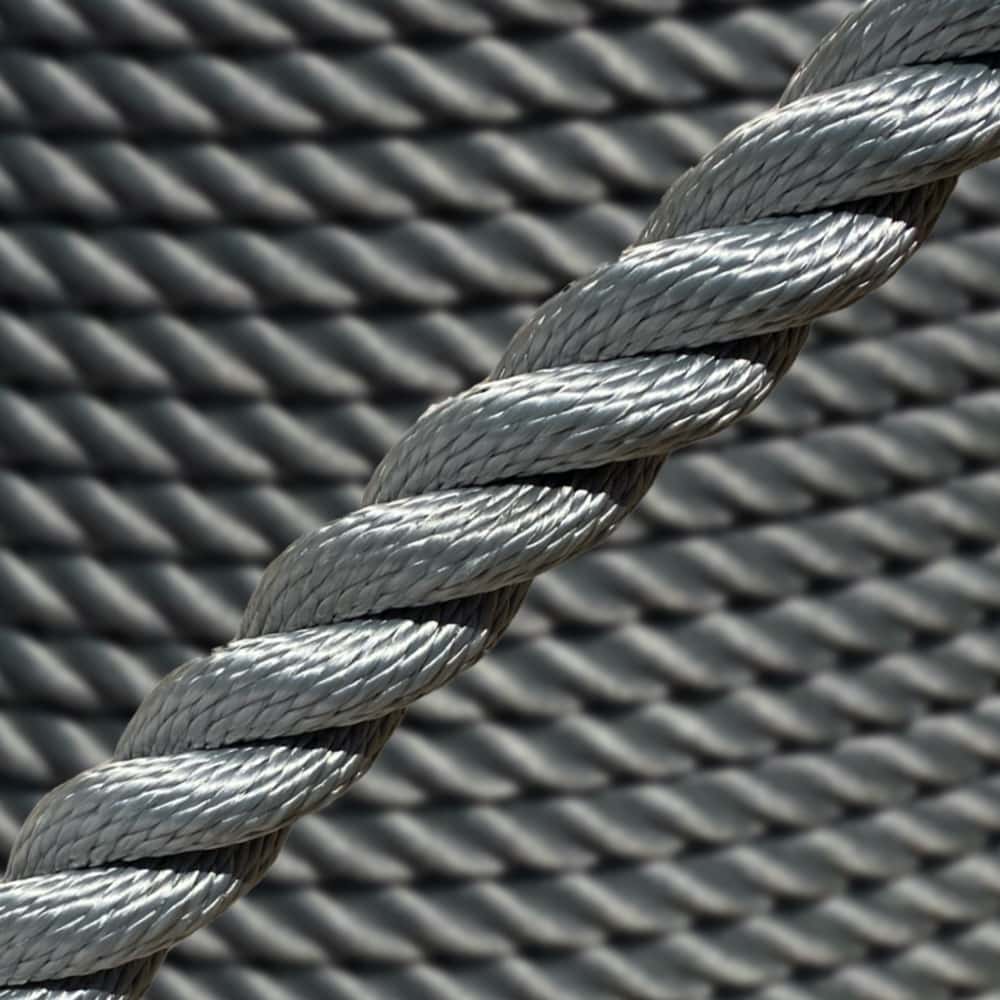 Gray Net Rope Synthetic Grey Rope Sold By The Metre | Stair Ropes UK