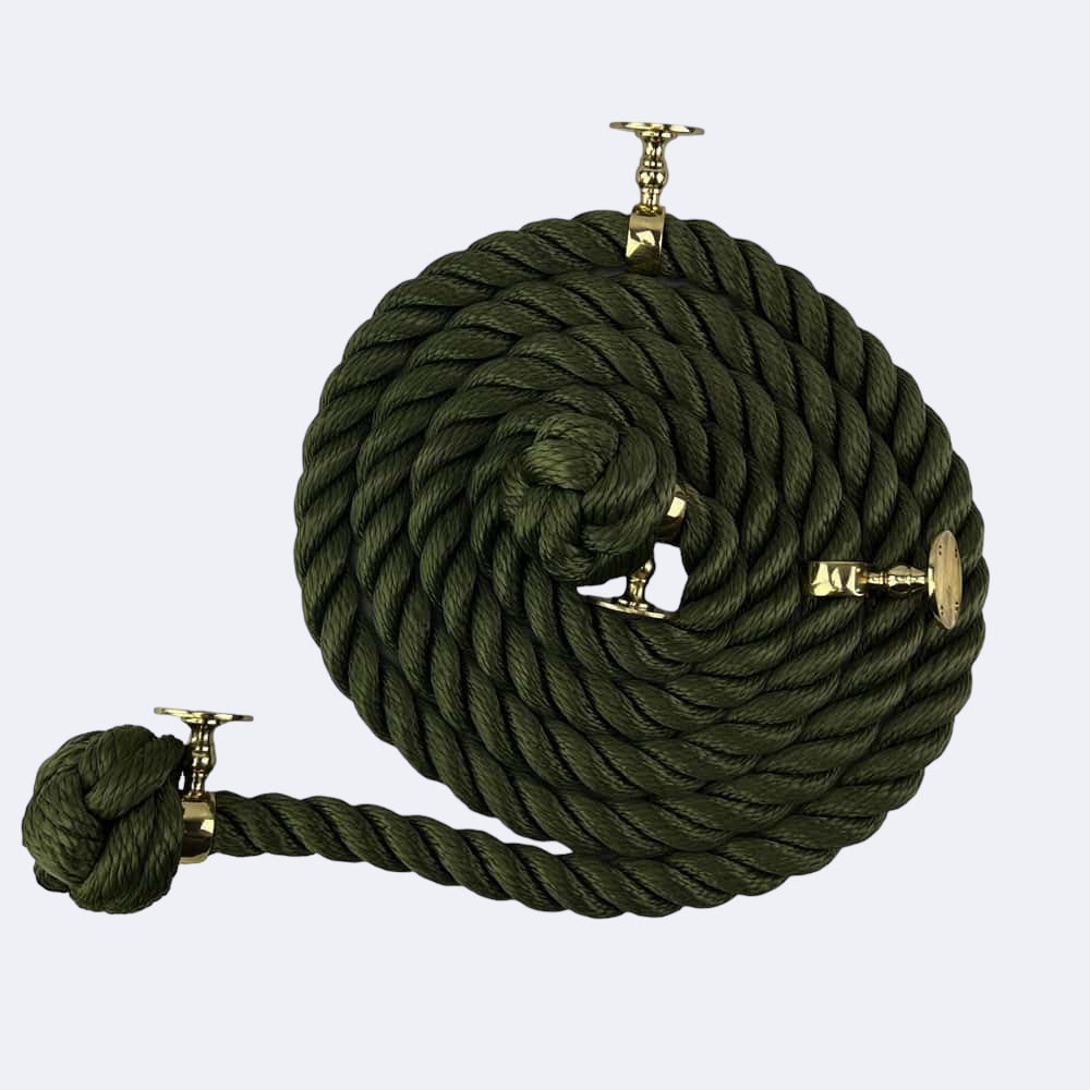 Synthetic Olive Bannister Rope Configurator | Stair Ropes UK