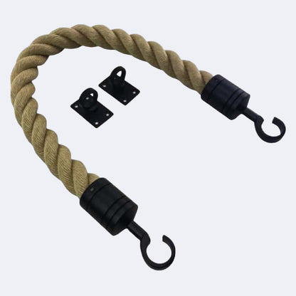 Synthetic Polyhemp Barrier Rope With Hook & Eye Plates
