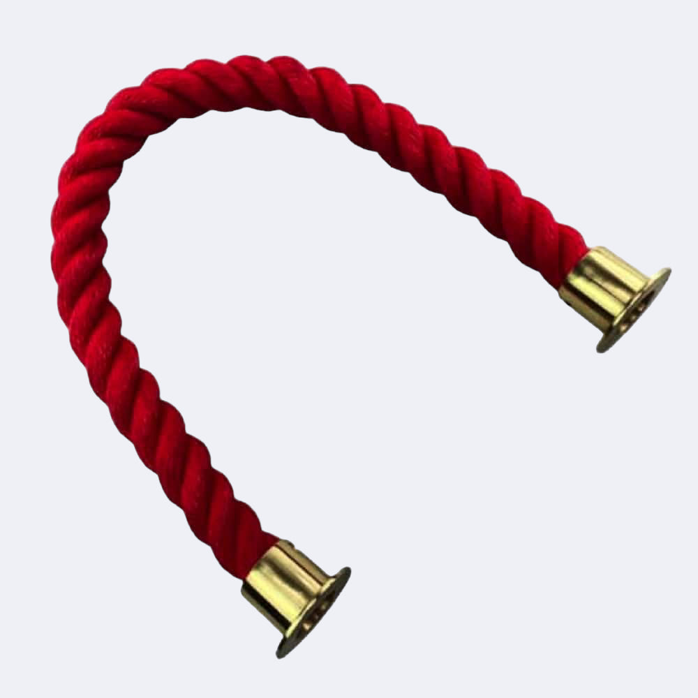 Synthetic Red Barrier Rope With Cup Ends