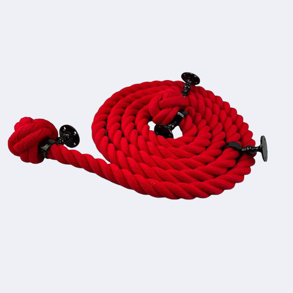 Synthetic Red Bannister Rope Configurator | Stair Ropes UK