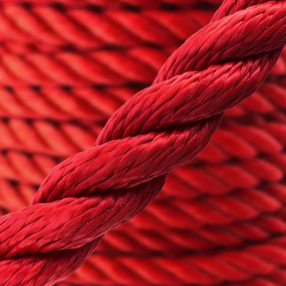 Red Chrome Rope Synthetic Red Rope Sold By The Metre | Stair Ropes UK