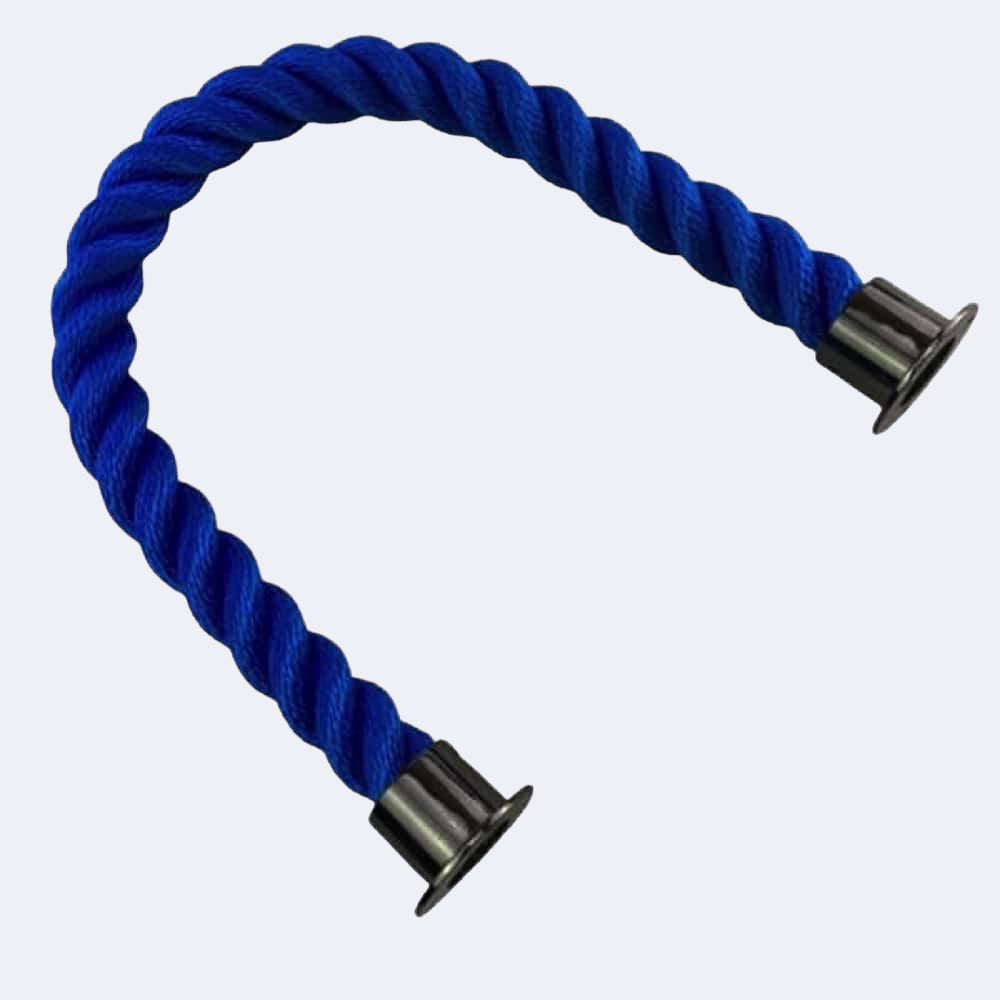 Synthetic Royal Blue Barrier Rope With Cup Ends | Stair Ropes UK