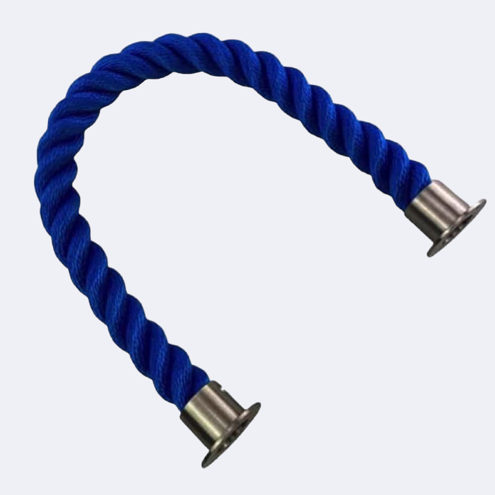 Synthetic Royal Blue Barrier Rope With Cup Ends | Stair Ropes UK