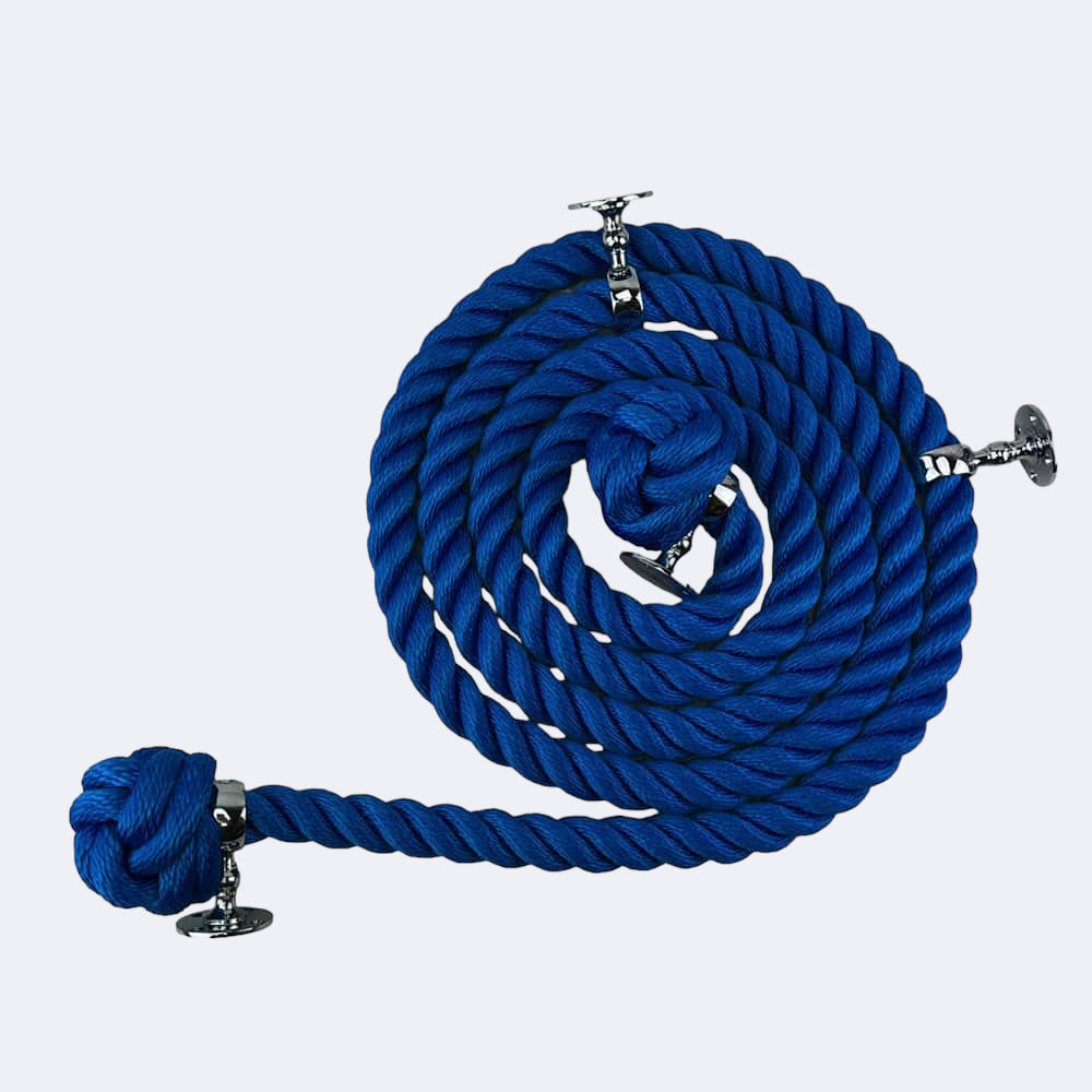 Synthetic Royal Blue Bannister Rope Configurator | Stair Ropes UK