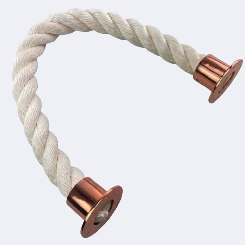 Synthetic White Cotton Barrier Rope With Cup Ends