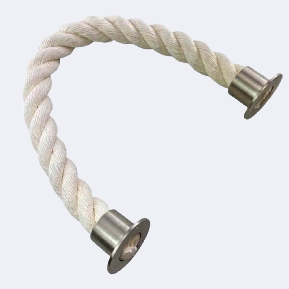 Synthetic White Cotton Barrier Rope With Cup Ends