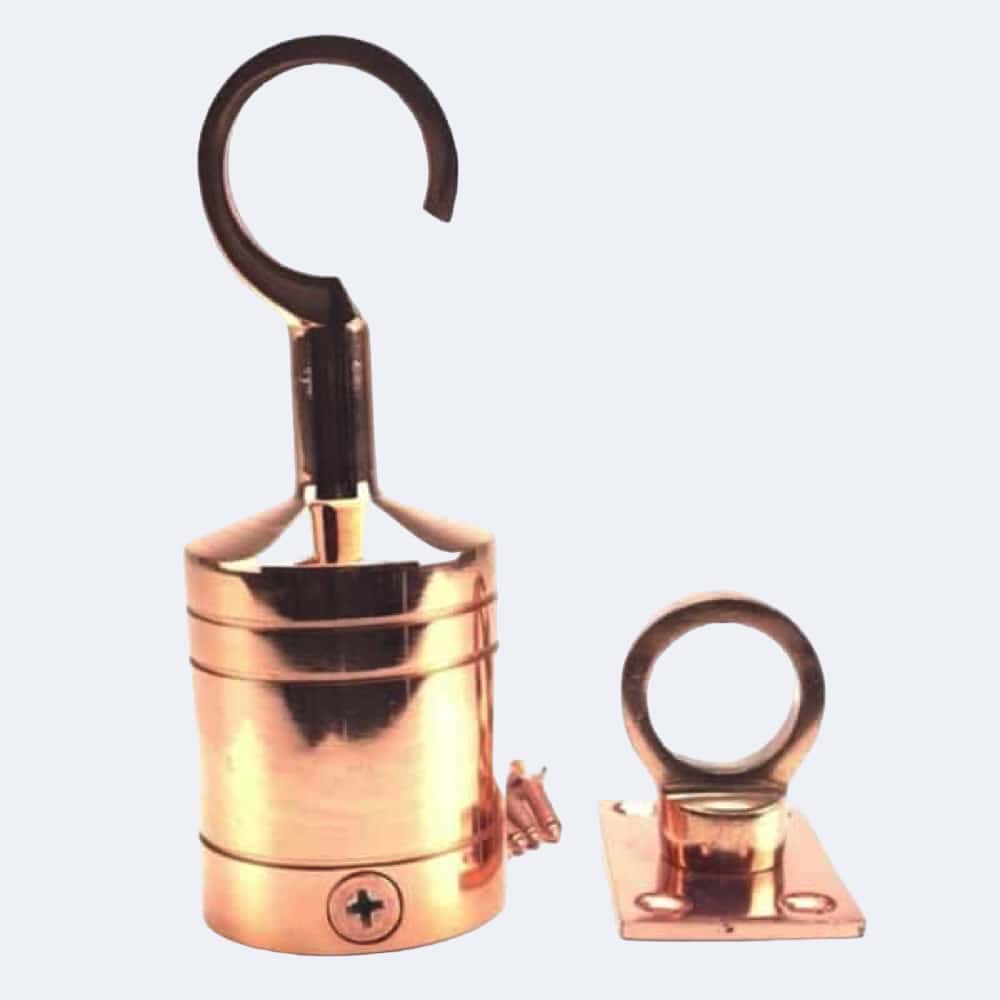 50mm Copper Bronze Hook And Eye Plate Rope Fittings