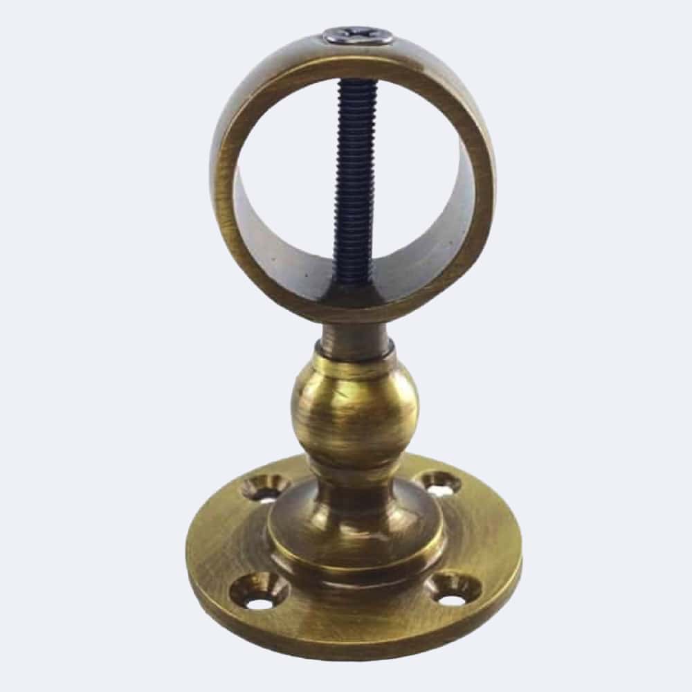 36mm Antique Brass Low Profile Handrail Brackets