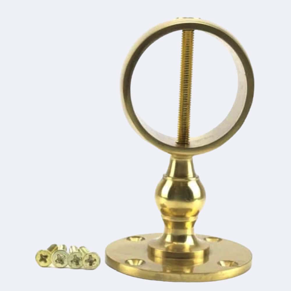 28mm Polished Brass Low Profile Handrail Brackets