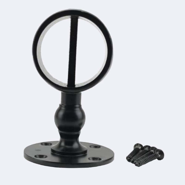 32mm Powder Coated Black Low Profile Handrail Brackets | Stair Ropes UK