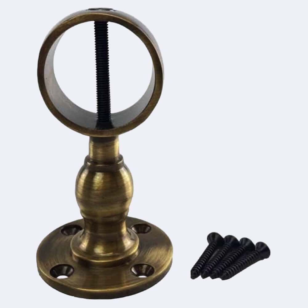 24mm Rope Bracket 24mm Antique Brass Standard Handrail Brackets | Stair Ropes UK