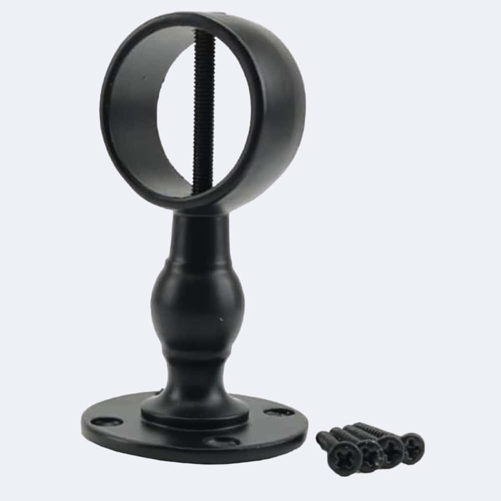 28mm Powder Coated Black Standard Handrail Brackets | Stair Ropes UK