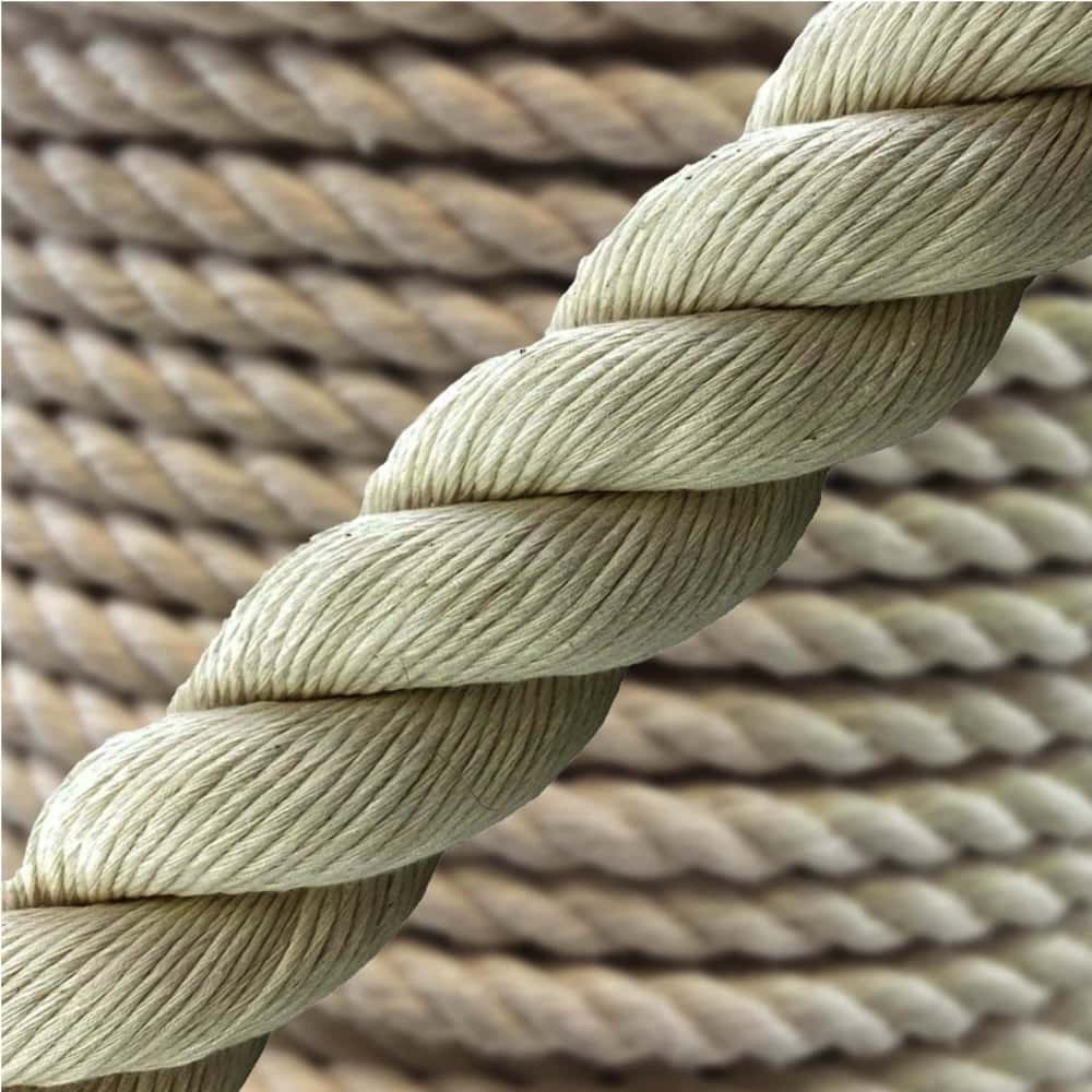 Synthetic White Cotton Rope Sample | Stair Ropes UK